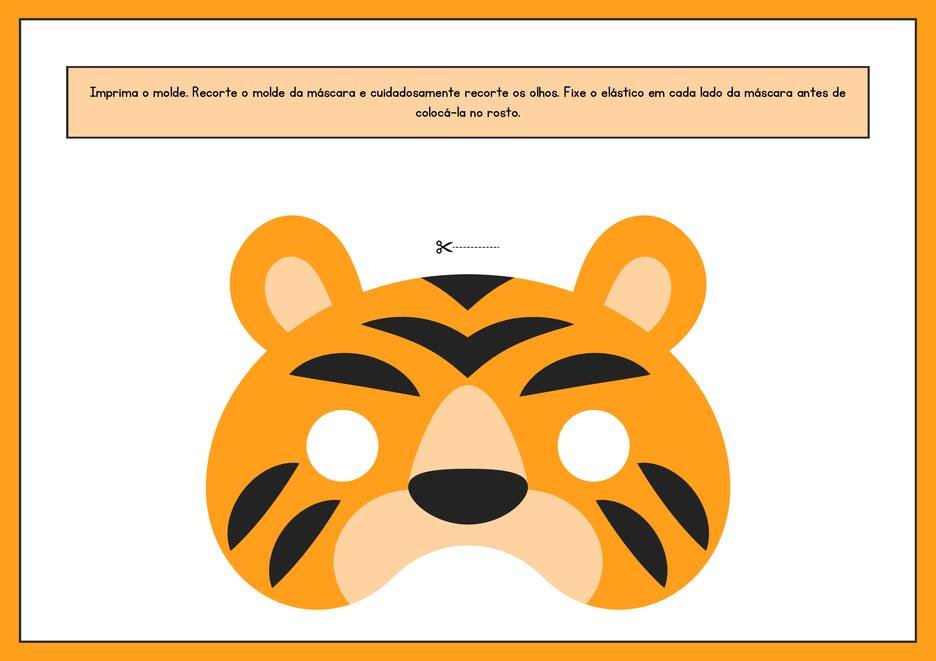 Máscaras de carnal para imprimir animais ensino fundamental página 7